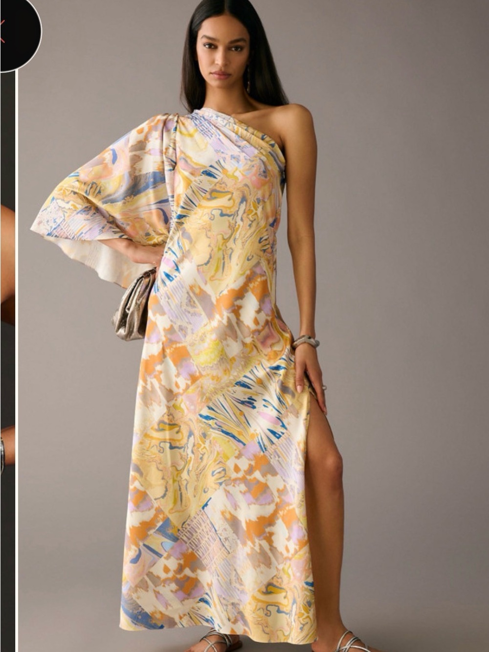 Miranda Werk one shoulder maxi dress  med petite